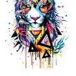 Load image into Gallery viewer, Rainbow Tiger and Prisms Best Temporary Tattoos
