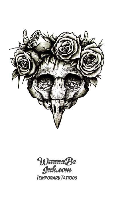 KREA - Tattoo Stencil stylized crow rose Raven, bold strong lines very  highly aesthetic