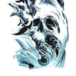 Load image into Gallery viewer, Ravens Escaping Skull Face Breaking From The Waves Best Temporary Tattoos
