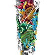 Load image into Gallery viewer, Red and Green Koi Fish with Blue Lotus Temporary Sleeve Tattoos
