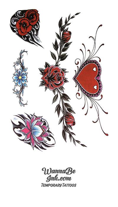 Red and Laurel Crowns Best Temporary Tattoos