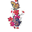 Load image into Gallery viewer, Red Cherry Blossoms and Butterflys Flower Temporary Tattoos
