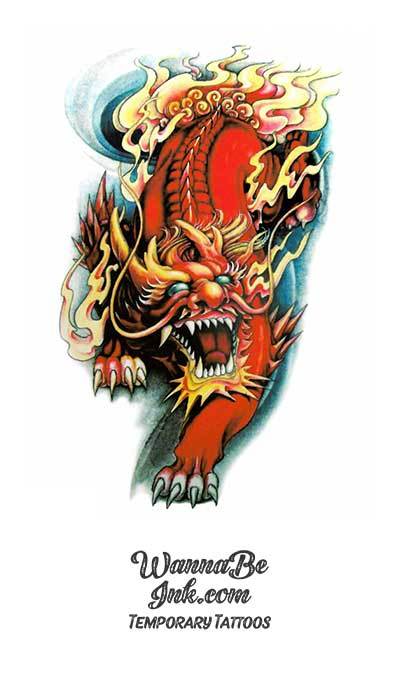 Red Dragon Stalking Best Temporary Tattoos