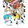 Load image into Gallery viewer, Red Faced Demon On Black and Red Dragon Best Temporary Tattoos
