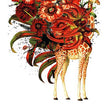 Load image into Gallery viewer, Red Flower Blossoms Wrapping Giraffe Best Temporary Tattoos
