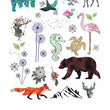 Load image into Gallery viewer, Red Fox Brown Bear BLue Bear and Wildlife Best Temporary Tattoos
