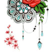 Load image into Gallery viewer, Pink Wolves and Girl Best Temporary Tattoos
