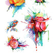 Load image into Gallery viewer, Red Rose Yellow Rose and Bird Best Temporary Tattoos
