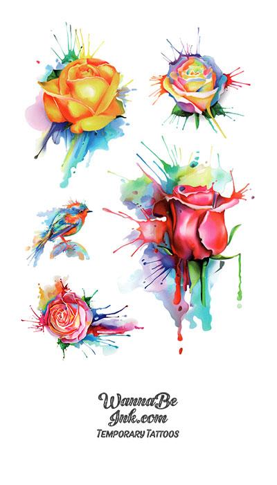 Lovely Watercolor Rose Tattoo Designs For Girls 2024 | Watercolor Tattoos  For Ladies | Women Tattoos - YouTube