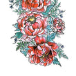 Load image into Gallery viewer, Red Roses and Blue Leaves Best Temporary Tattoos
