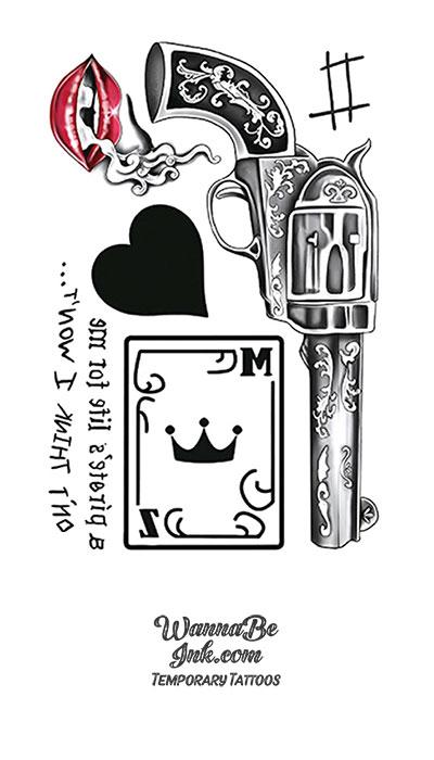 Revolver Heart and King Card Best Temporary Tattoos