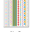 Load image into Gallery viewer, Roman Geometric Patterns in Gold Blue Pink and Silver Metallic Temporary Tattoos
