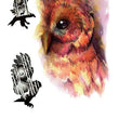 Load image into Gallery viewer, Rose Red Owl Face Best Temporary Tattoos
