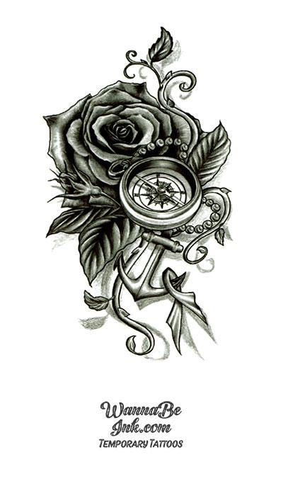 Pocket Watch Compass Tattoo Design Steampunk Compass Tattoo