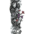 Load image into Gallery viewer, Roses Clock Skull Chain Tree Goth Temporary Sleeve Tattoos
