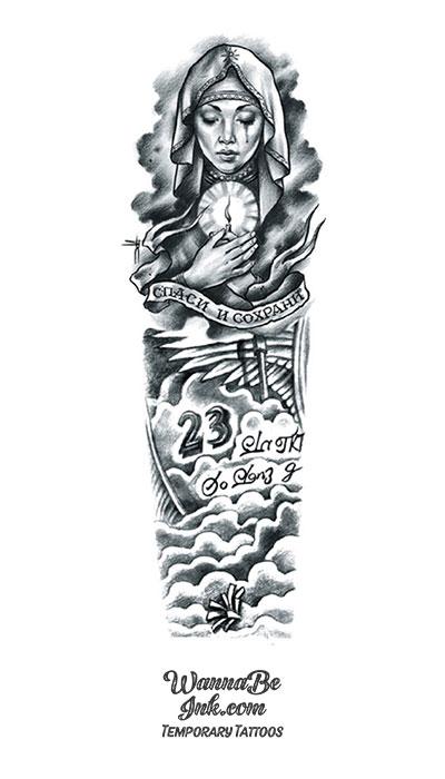 virgen mary tattoo