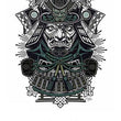 Load image into Gallery viewer, Samurai Helmet and Face Guard best Temporary Tattoos

