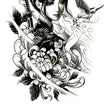 Load image into Gallery viewer, Long Horn bull Skull Wearing Feathers Best Temporary Tattoos
