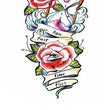 Load image into Gallery viewer, Sand Filled Hour Glass on Roses Best Temporary Tattoos
