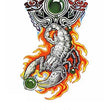 Load image into Gallery viewer, Scorpion With Green Gems Best Temporary Tattoos
