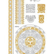 Load image into Gallery viewer, Shield and Amulettes in Gold and Silver Temporary Tattoos
