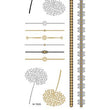 Load image into Gallery viewer, Silver and Gold Dandelion and Straight Line Metallic Temporary Tattoos
