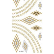 Load image into Gallery viewer, Silver and Gold Diamonds and Chains Metallic Temporary Tattoos
