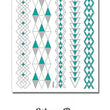 Load image into Gallery viewer, Silver and Green Interwoven Diamond Designs in Metallic Temporary Tattoos

