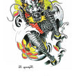 Load image into Gallery viewer, Silver Dragon Yellow Mane Best Temporary Tattoos
