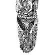 Load image into Gallery viewer, Sitting Buddha and Guardian Angel Over Skulls Temporary Sleeve Tattoos

