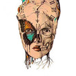 Load image into Gallery viewer, Skull and Butterfly Face on Clock Best Temporary Tattoos
