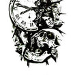 Load image into Gallery viewer, Skull and Clock With Face Best Temporary Tattoos
