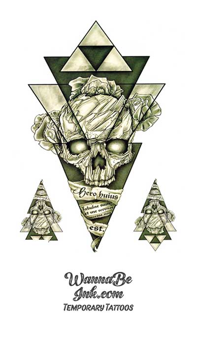 Skull Peering Out Of Prisms Best Temporary Tattoos