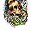 Load image into Gallery viewer, Skull Spitting Green Snake Best Temporary Tattoos
