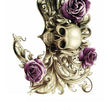 Load image into Gallery viewer, Skull With Purple Roses Best Temporary Tattoos
