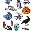 Load image into Gallery viewer, Skulls and Jack-o-Lanterns Halloween Tattoos
