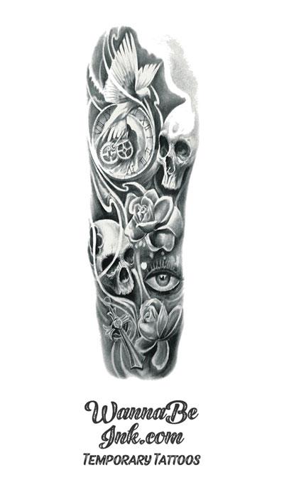 Cross With Rose And Skull Tattoo cross-with-rose-and-skull-tattoo
