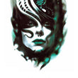 Load image into Gallery viewer, Smoking Woman Over Shadow Forest Best Temporary Tattoos
