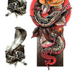 Load image into Gallery viewer, Black Jaguar Dagger Butterfly and Rose Best Temporary Tattoos
