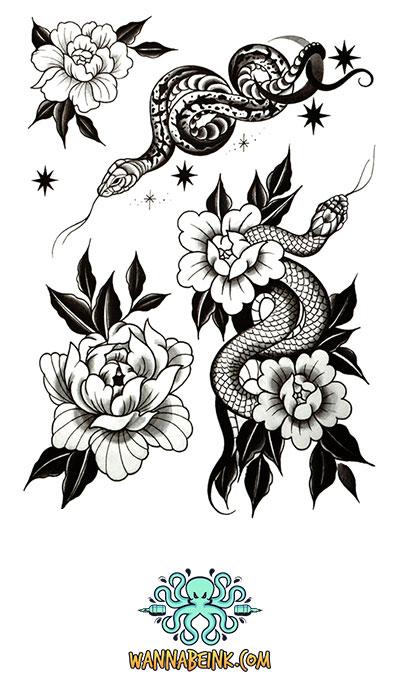 Rose and Lotus In Mandala Best Temporary Tattoos