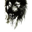 Load image into Gallery viewer, Snarling Black Wolf Best Temporary Tattoos
