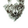 Load image into Gallery viewer, Snarling Gray Wolf Face Best Temporary Tattoos
