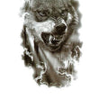 Load image into Gallery viewer, Snarling Wolf in Gray Storm Best Temporary Tattoos
