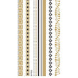 Load image into Gallery viewer, Squares Diamonds and Helix Design Metallic Temporary Tattoos
