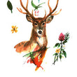 Load image into Gallery viewer, Stag With Greenery And Red Bird Best Temporary Tattoos
