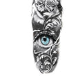 Load image into Gallery viewer, Stop Watch Roses Skull Eye Filigree Temporary Sleeve Tattoos
