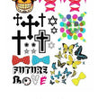 Load image into Gallery viewer, Sugar Skull Crosses and Butterflies Best Temporary Tattoos
