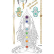 Load image into Gallery viewer, Sukhasana with Raised Arms and Hamsa Metallic Temporary Tattoos
