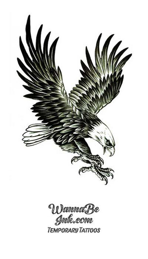 Swooping Bald Eagle Best Temporary Tattoos