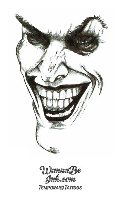 The Joker Smiling Best Temporary Tattoos